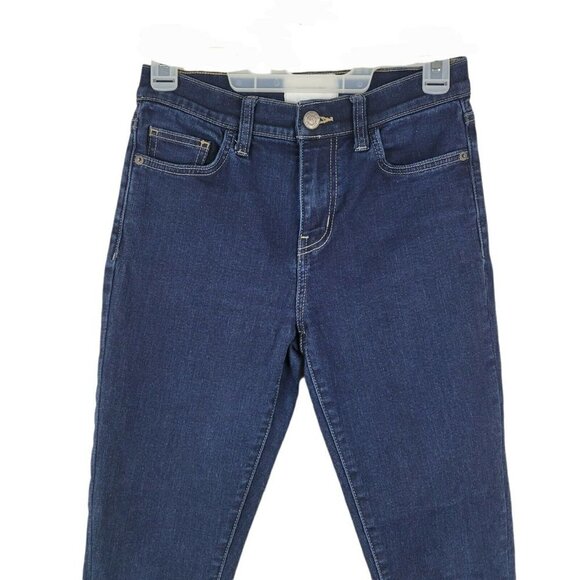 Current Elliot Mid Rise Ankle Jeans Skinny Dark Wash Sz 26 Contrast Stitching - Picture 2 of 10